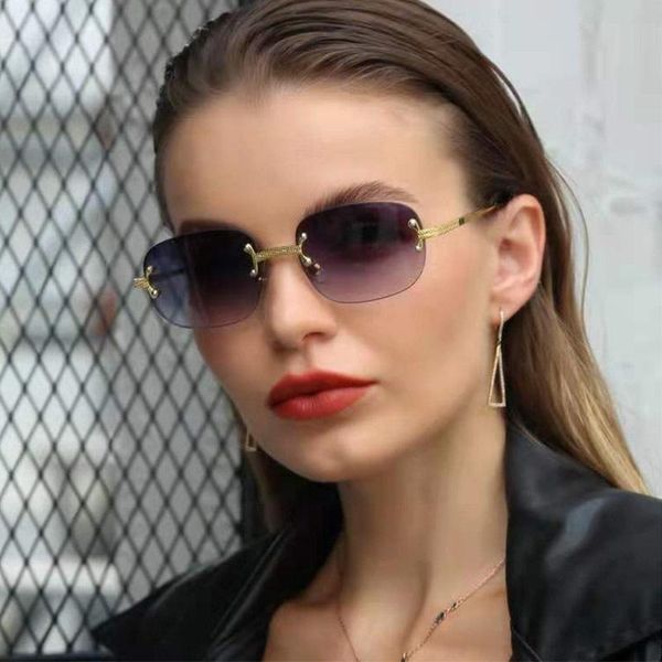 

sunglasses small oval women 2021 grey pink shades for 90s vintage rimless square uv400, White;black
