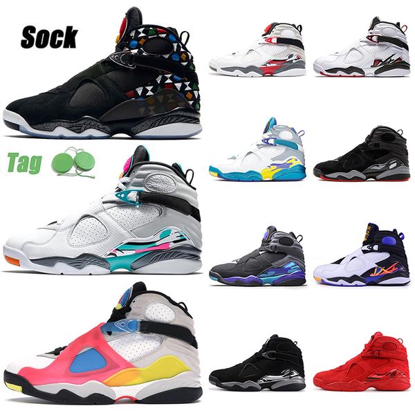 

basketball shoes se white multicolor jumpman 8 8s south beach valentines day aqua black outdoor sports trainers wholesale factory size 13, White;red
