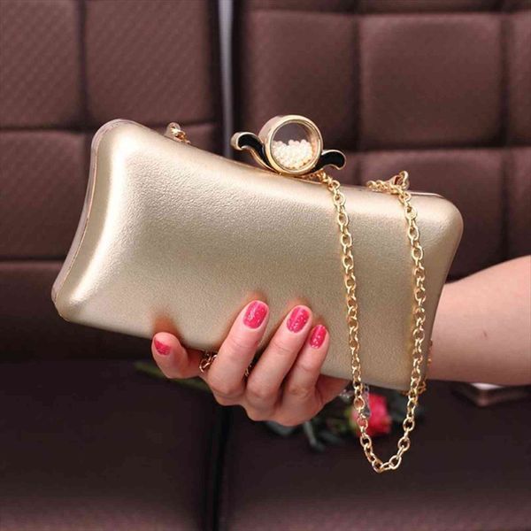

fashion women evening box bags clutch purse gold day with chain ladies wedding hand for phone