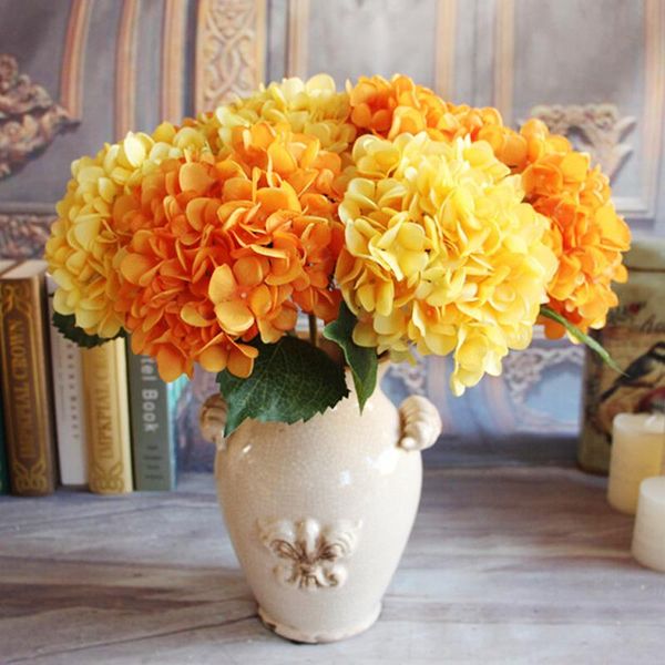 

decorative flowers & wreaths 1pc simulation hydrangea furniture decoration fake pography props wedding party silk