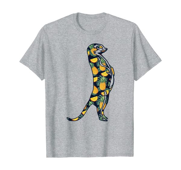 

pineapple hawaiian meerkat women men print mierkat girl gift t-shirt, White;black
