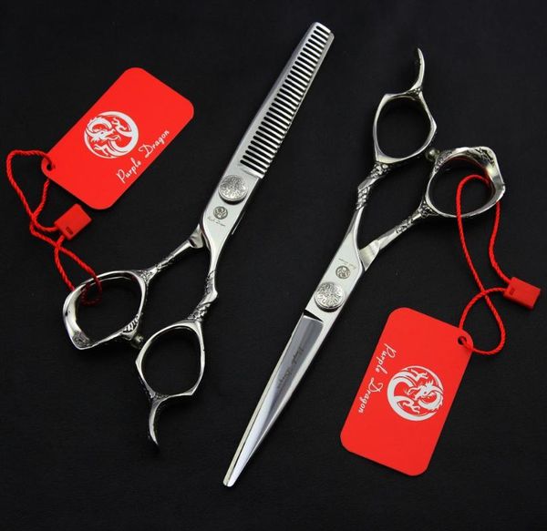

hair scissors 559# 6'' brand purple dragon grade hairdressing 440c 62hrc barber's cutting thinning shears