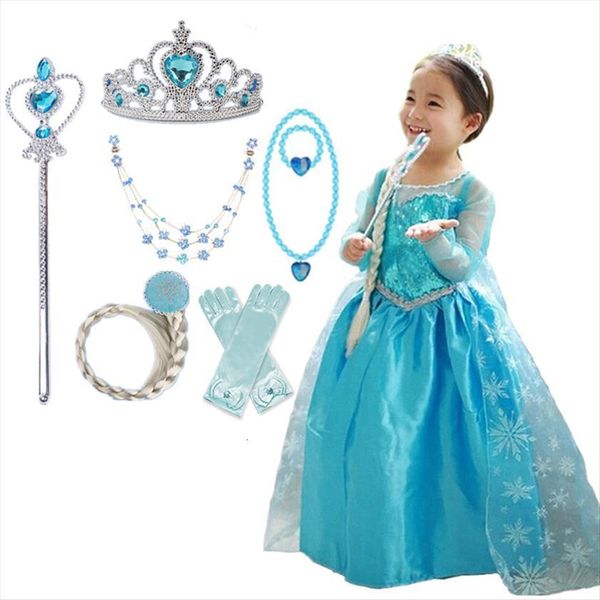 

for girls kids halloween carnival girl dresses role playing disguise children cospaly party princess costume snow queen up, Red;yellow