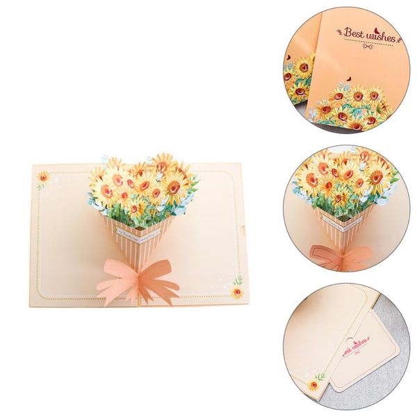 

greeting cards 3d sunflower wedding birthday mother's day xmas graduation