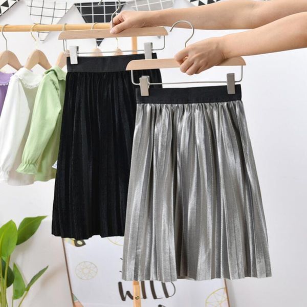 

skirts 2021 spring autumn winter children's velvet skirt kids pleated baby toddlers teen solid clothes school girls long