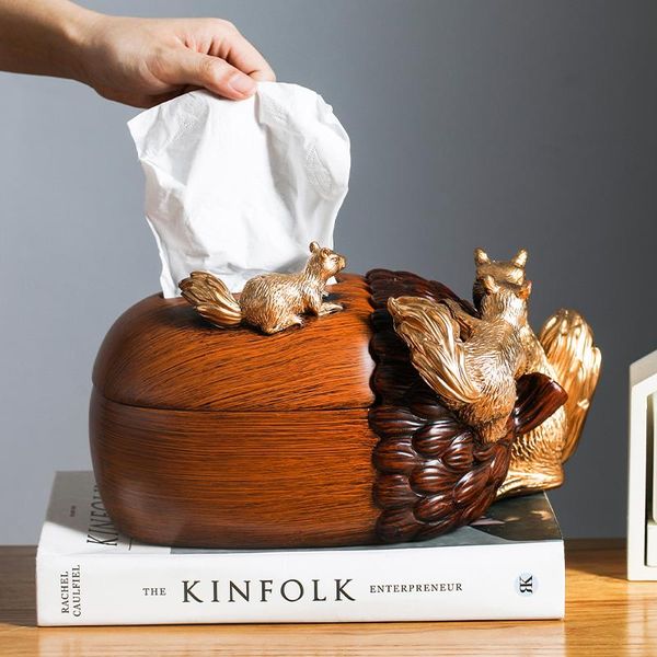 

nordic napkin box home living room creative cute light luxury pumping high-end european tea table storage