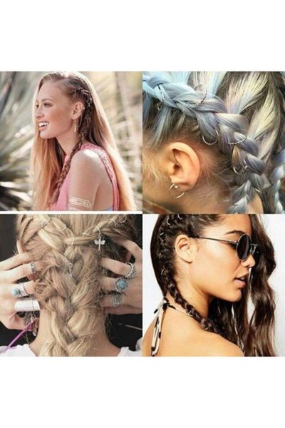 

earrings & necklace women's fashion jewelry hair piercing - ring, Silver
