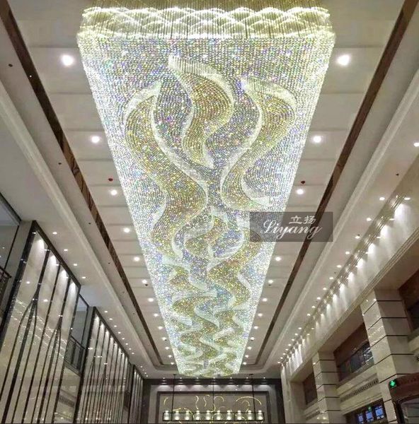 

luxury rectangular auspicious crystal lamp el lobby corridor sales department club jewellery shop engineering lighting ceiling lights