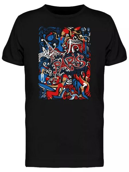 

Abstract Paris Graphic Men's Tee -Image by Shutterstock, White;black