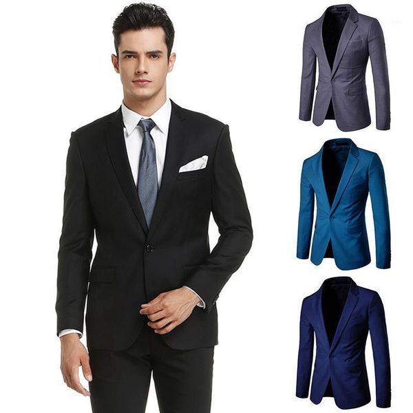 

men's suits & blazers charm casual slim fit one button suit blazer coat jacket men fashion business, White;black