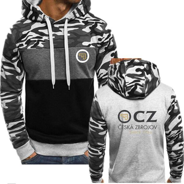 

men's hoodies & sweatshirts spring and autumn men pullover cz ceska zbrojovka logo print custom made man hedging hoodie wild hip hop ha, Black