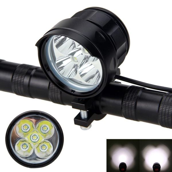 

bike lights 15000lm lamp 5x xm-l t6 led front bicycle light waterproof mtb cycling headlight black strong/middle/strobe