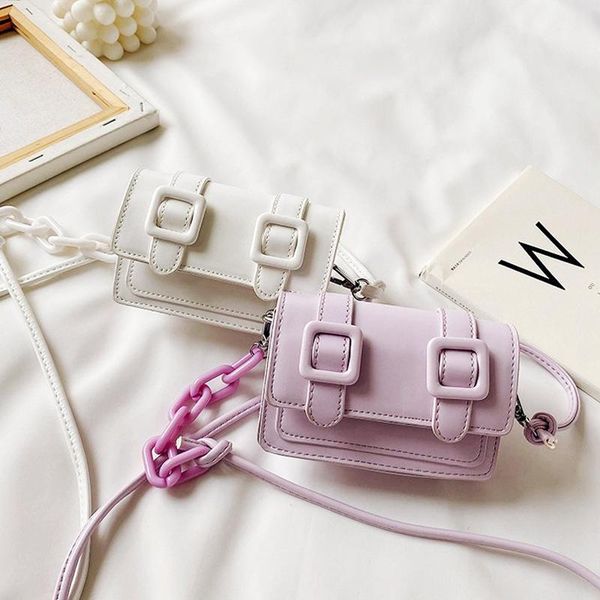 

korean style kids mini purse 2021 cute leather crossbody bags little girl coin wallet pouch baby girls clutch bag, White