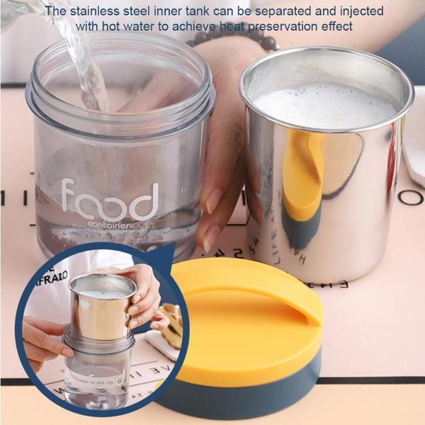 

dinnerware sets stainless steel jar picnic vacuum insulated school office leak proof lunch box kids adults for soup flask container