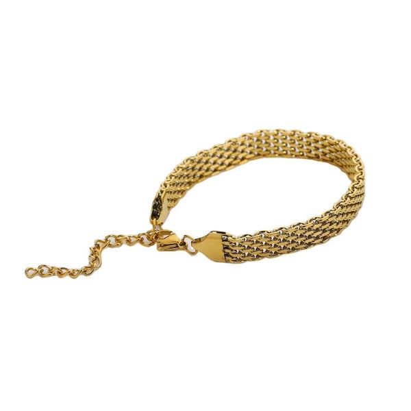 

link, chain funk 8mm wide cuban snake chain18k gold plated stainless steel jewerly hip belt bracelets for women, Black