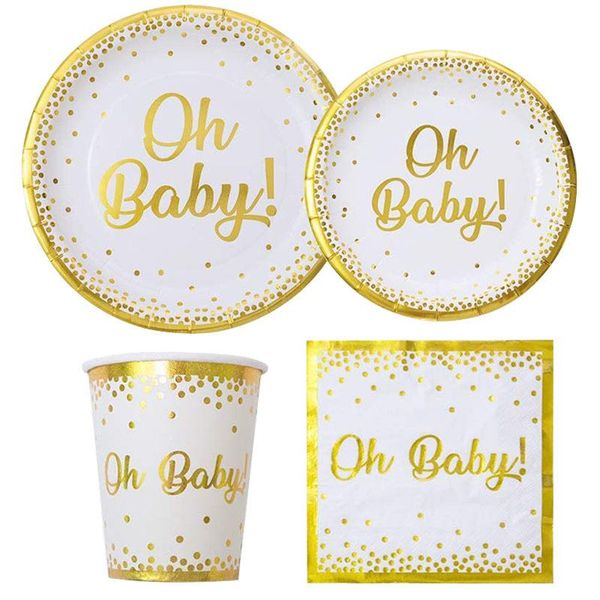 

disposable dinnerware gilding paper plates oh baby party tableware