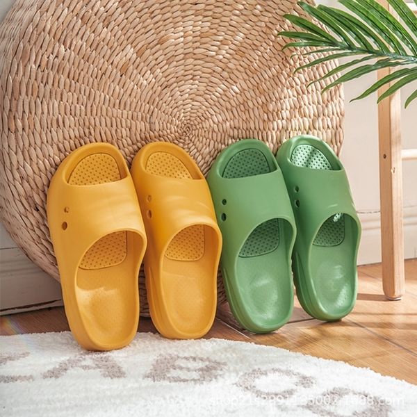 

6u8x thick bottom coconut home furnishingeva outdoor wear pers cool slippers lovers one word summer bathroom anti slip soft bottom indoo, Black
