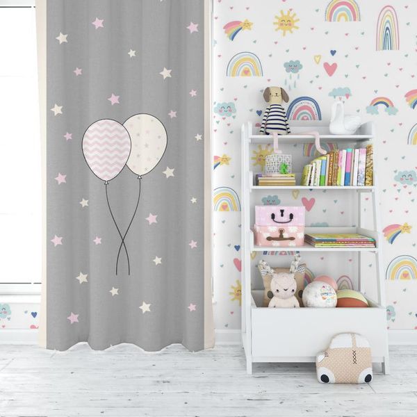 

curtain & drapes digital printed children's room anti-allergic, easy to clean cornice and rustic rod compatible backdrop