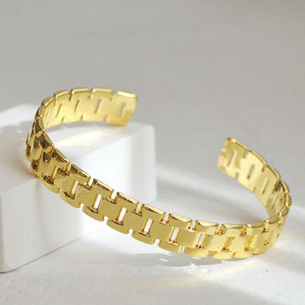 

bangle watchband open cuff bangles for women stainless steel bracelet 2021 punk hip-hop jewelry tarnish wholesale items, Black