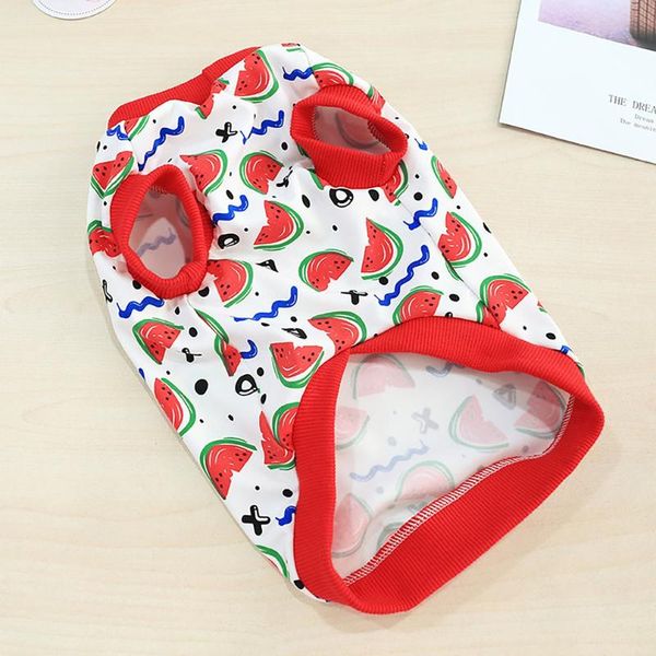

dog apparel watermelon vest cute design small puppy cat clothing spring and summer breathable teddy cotton clothes