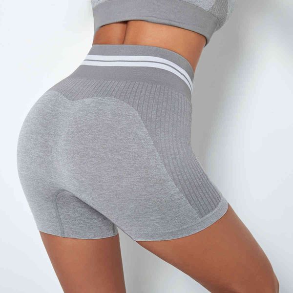

women's tracksuits hip lifting sports shorts net red tight yoga pants fast dry training running fitness, Gray
