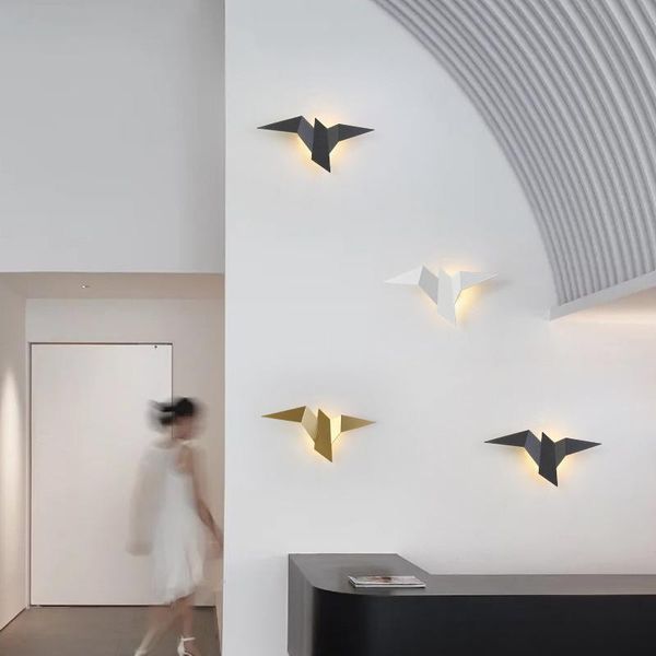 

wall lamps nordic modern led bird lamp balcony hallway sconces vanity lighting fixture mirror living room decor design gold light