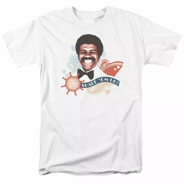 

the love boat shake em up t shirt mens licensed classic tv show white, White;black