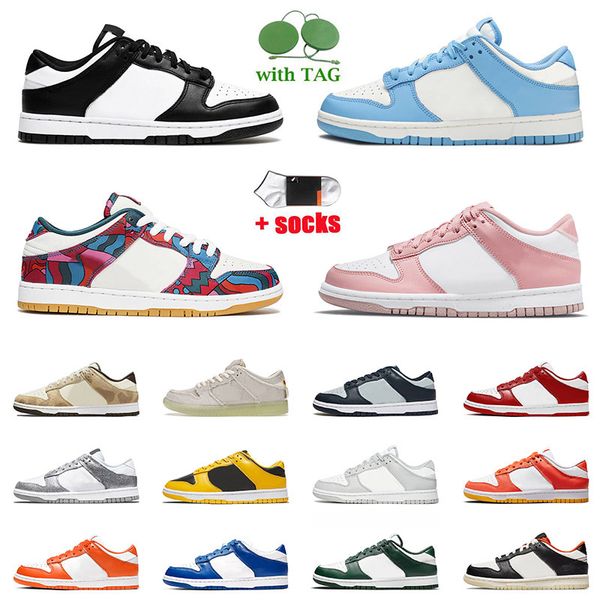 

low wholesale running shoes designer dunkes mens women skateboard og parra abstract art black white coast unc grey fog off platform sneakers