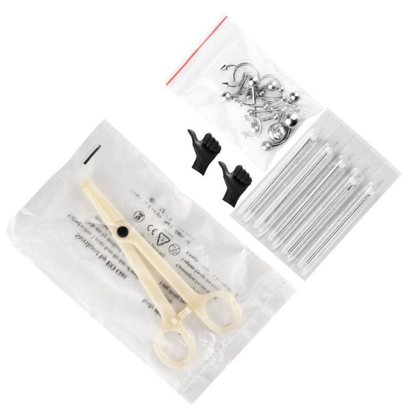 

tattoo needles 1 set of puncture tools disposable belly human body jewelry clamp