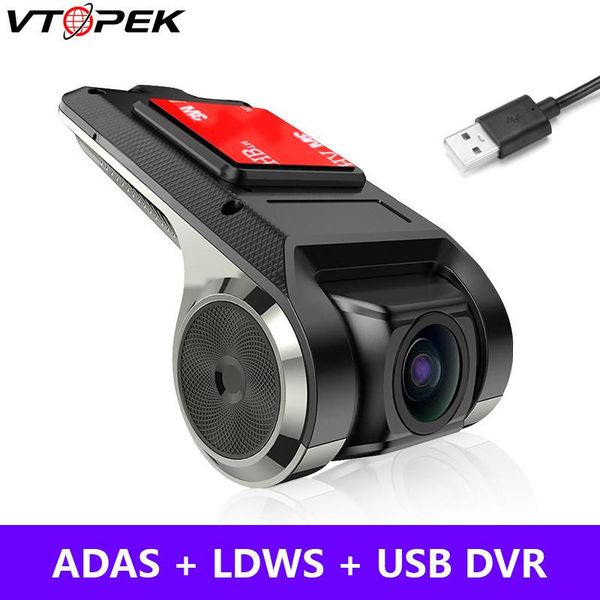 

car video vk dvr adas usb camera 1080p hd for dvd android player navigation auto audio voice alarm ldws support tf card