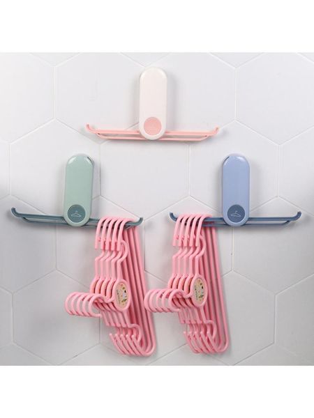 

hangers & racks wall mounted magic clothes hanger organizer companion foldable storage holder 53cb