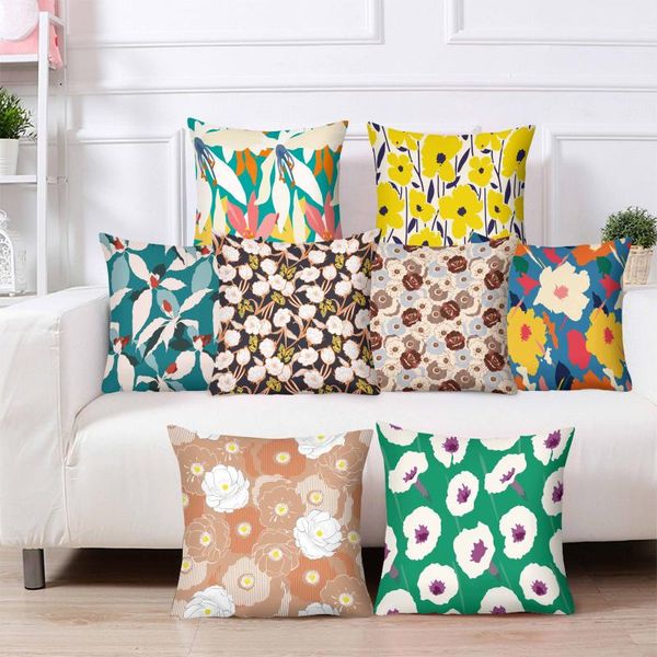 

cushion/decorative pillow plant flower retro style cover home decor cushion printing car cases 45x45cm sofa decorative pillows