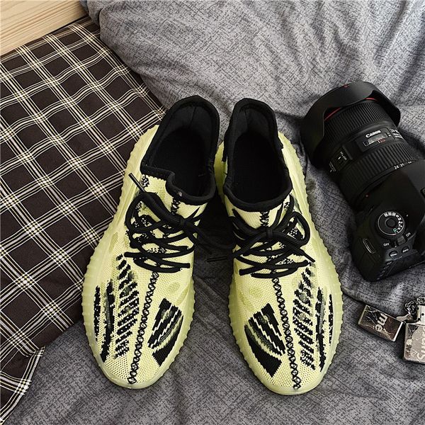 

2021 Summer Mens Shoes Mesh Comfortable Sports Breathable Trendy Dad Shoes Height Increasing Insole Coconut Running M55, Black