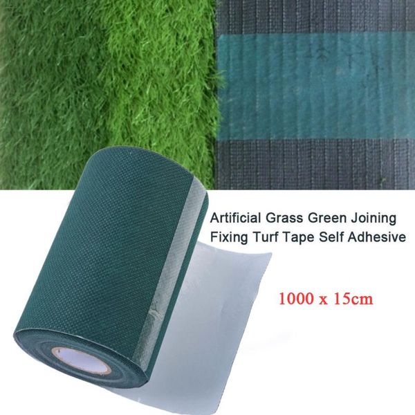 

decorative flowers & wreaths 1000x15cm garden grass tape self adhesive joining synthetic lawn artificial turf seaming decoration jointing
