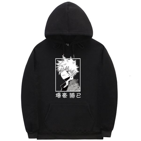 

women's hoodies & sweatshirts anime my hero academia print men women hoodie vintage vogue ullzang mens hodies autumn japanese sweatshir, Black