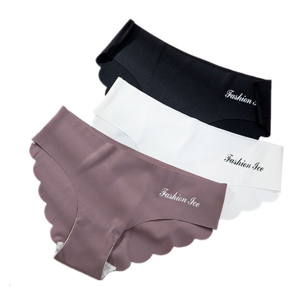 

panties for women seamless panty set solid invisible underwear low waist briefs women's underpants lingerie dropship 3 pcs, Black;pink