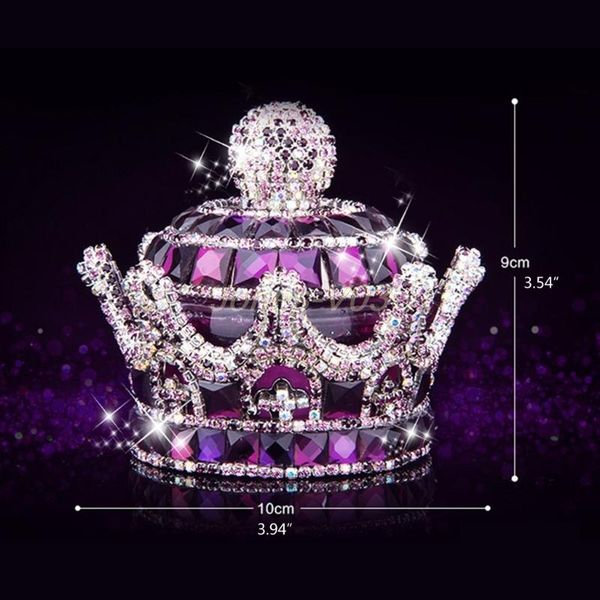 

car air freshener crystal crown fragrance diffuser perfume bottle holders ornaments interior decoration home office fresheners-v003