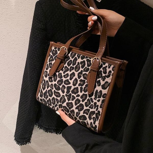 

evening bags niche design retro bag 2021 female ins shoulder autumn/winter leopard print tote underarm width: 26cm