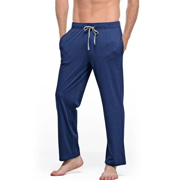 

men's sleepwear mens cotton pajama pants solid casual loose men bottom breathable soft pyjamas trousers home wear arrival ma50167, Black;brown