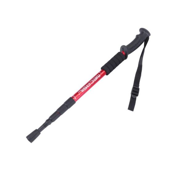 

trekking poles foldable 4 section pole absorbant walking cane aluminium alloy anti-slip adjustable stick with inter