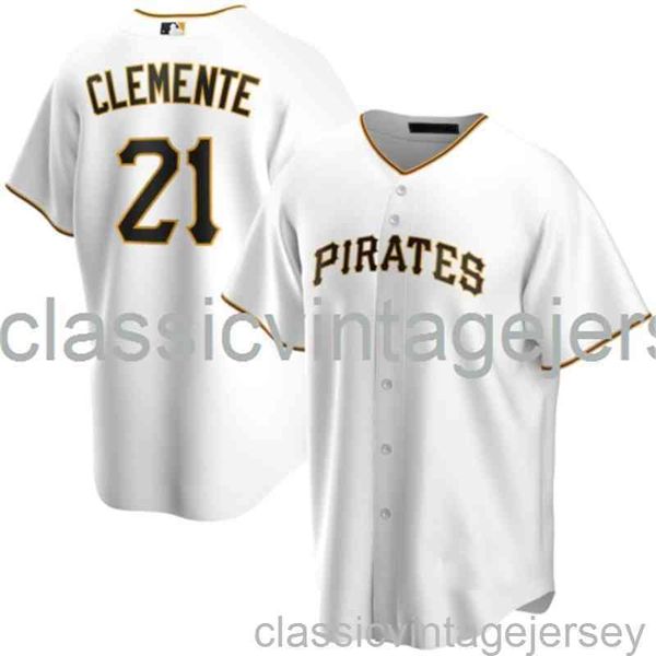 

roberto clemente #21 white baseball jersey xs-6xl stitched men women youth baseball jersey, Black