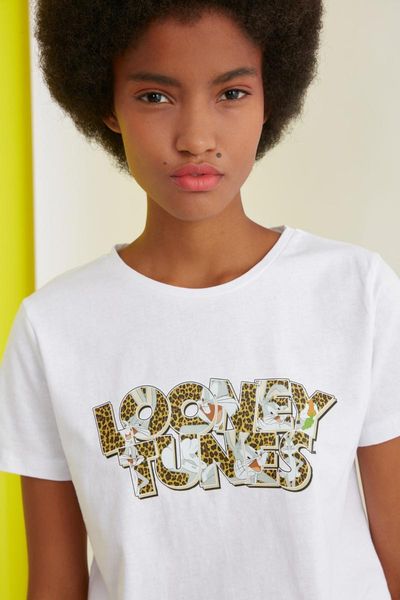 

women's t-shirt trendyol knitted twoss21ts0593, White