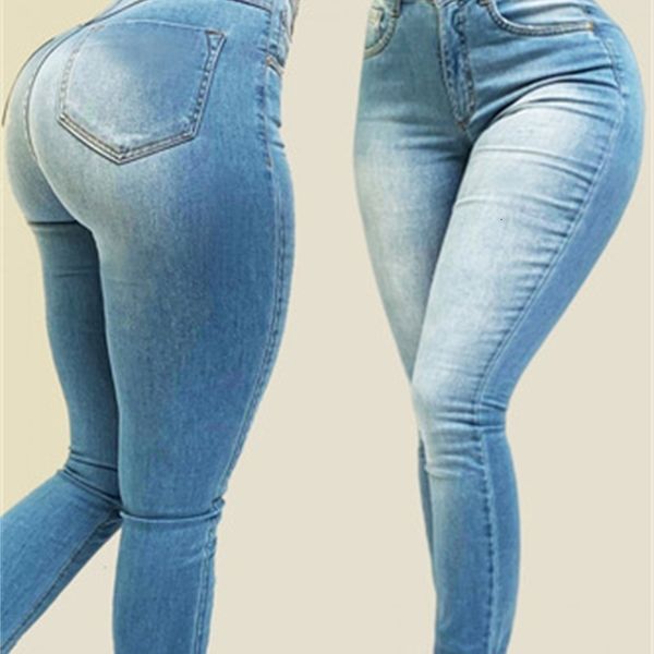 

women's jeans jeans high waist skinny stretch ekq0, Blue