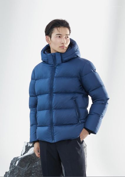 

men's down & parkas winter and autumn men coat jackets thick warm 90% duck short detachable hat, Black