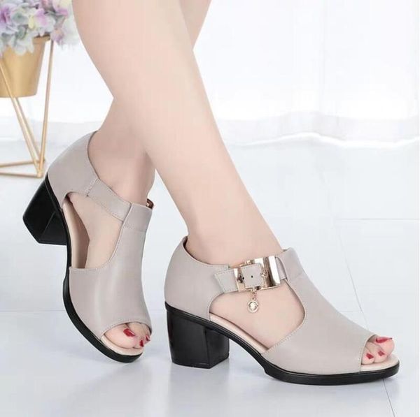 

sandals 2012 peep toe fashion buckle strap ladies summer high heel women party shoes black gray size 35-41
