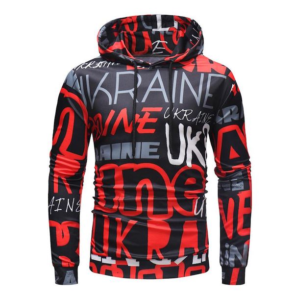 

men's hoodies & sweatshirts spring and autumn sportswear hoodie fashion personality 3d print sweatshirt hip-hop harajuku clothing 3xl, Black