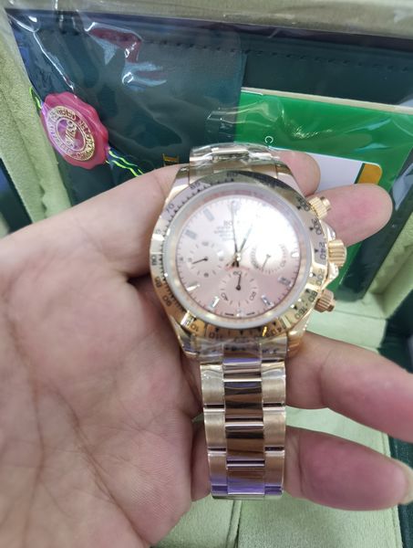 

20 colors dial with original box luxury sapphire 40mm 116503 116520 automatic mechanical mens men's watch watches no chronograph, Slivery;brown