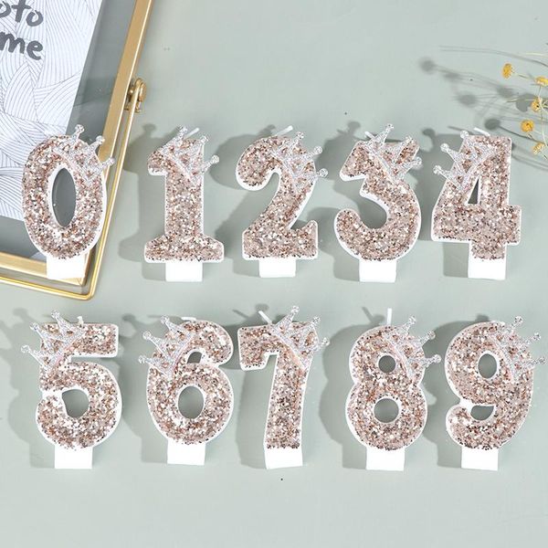 

crown birthday number candle for cake party supplies er decoration safe candles