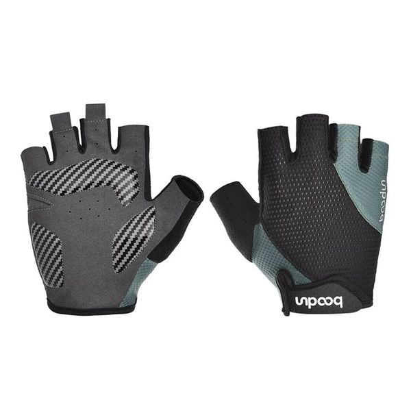 

summer men women bike gloves half finger elastic breathable mtb cycling riding with 4d gel padded, Black