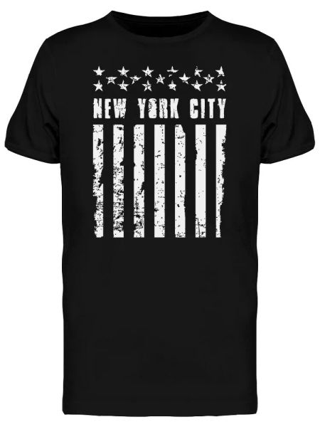 

grunge style new york city men's tee -image by shutterstock, White;black